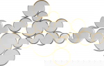 Kare Design Wandspiegel Bubbles Brass 138cm