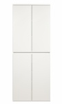 Wandkast Nevada 4-Deurs Melamine Wit 74x191cm