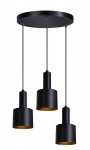 Hanglamp Sledge Metaal 3-Lichts Getrapt Zwart - Giga Meubel