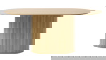 Eettafel Nola Ovaal Naturel Eiken 95x180cm - Giga Living