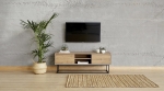 Tv-Meubel Laxus Melamine Walnoot Zwart 140cm