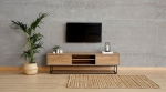 Tv-Meubel Laxus Melamine Walnoot Zwart 180cm