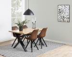 Eettafel Abeto Rechthoek MDF Naturel 160cm - Giga Living