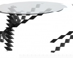 Eettafel Harrie Glas Zwart Ø119x75,5cm - Giga Living