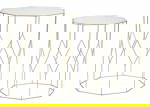 Mauro Ferretti Bijzettafel New Glass Goud Set van 2
