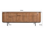 Livingfurn Tv-Meubel Noor Naturel 170cm Mangohout