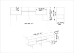 Tv-Meubel Derin Melamine Wit