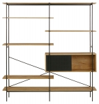 Boekenkast Finn MDF Naturel 170x190cm - Giga Living