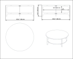 Salontafel Versy Melamine Goud Wit