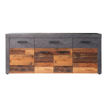 Dressoir Indy HDF Antraciet/Bruin 178cm