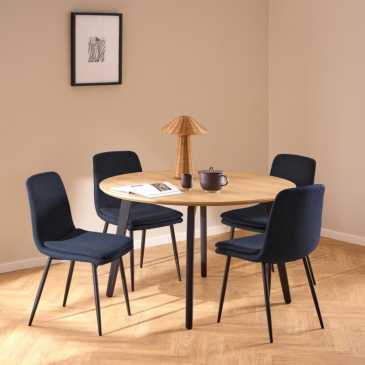 Eetkamerstoel Becky Donkerblauw Basel - Giga Living