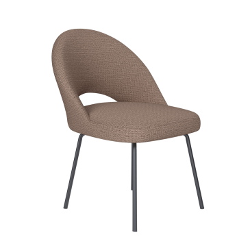 Eetkamerstoel Mick Taupe 4 Metalen Poten - Giga Meubel