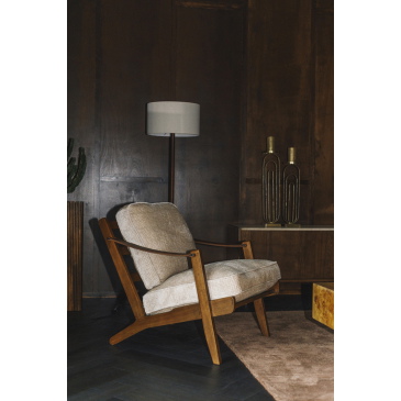 Dutchbone Fauteuil Washington Crème/Walnoot