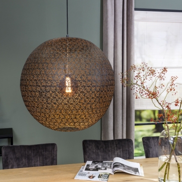 Hanglamp Donald 58cm Zwart - Giga Meubel