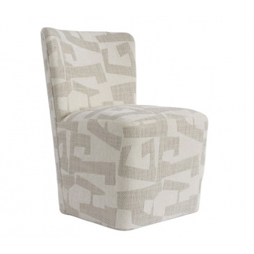 Richmond Eetkamerstoel Lorain Beige Graffic met Wieltjes