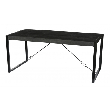 Livingfurn Eettafel Norris Mangohout Zwart 220cm