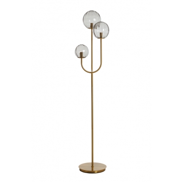 Light & Living Vloerlamp Magdala 3-Lichts Glas Goud 162cm