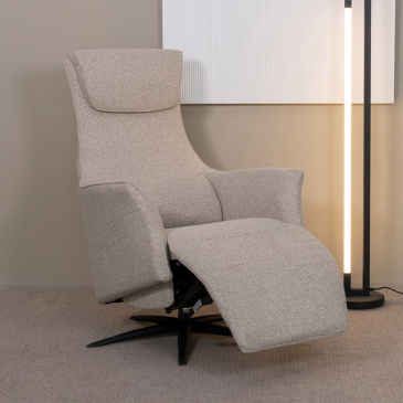 LABEL51 Elektrische Fauteuil Lund Bouclé Naturel