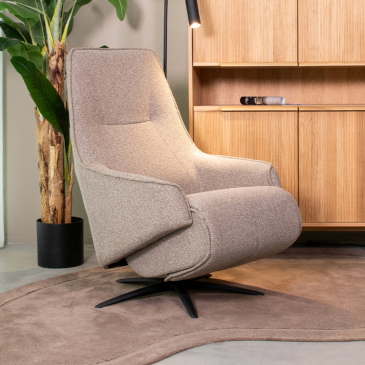 LABEL51 Elektrische Fauteuil Odense Bouclé Mushroom