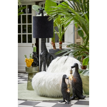 Light & Living Tafellamp Duck Zwart 48,5cm