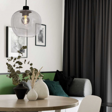 Steinhauer Hanglamp Lotus 1-Lichts Zwart