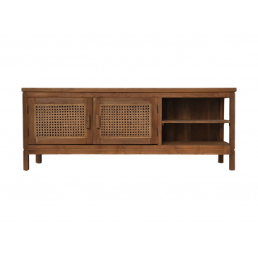 HSM Collection Tv-meubel Rotan/Teak Naturel 135cm