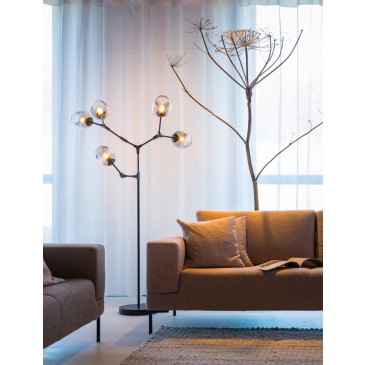 Vloerlamp Lime 5-Lichts Zwart - Giga Meubel