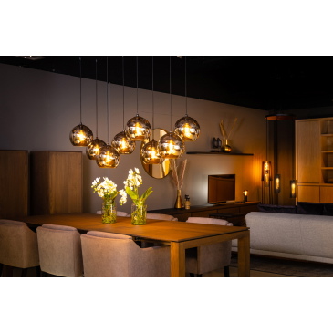 Hanglamp Orb 8-Lichts Smoke Glas - Giga Meubel