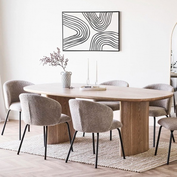 House Nordic Eettafel Serra MDF Naturel 210cm