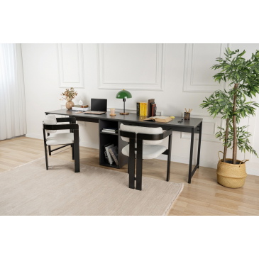 Bureau Twin Antraciet 240cm