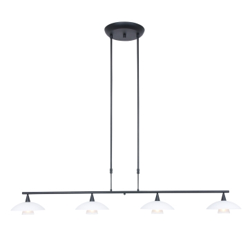 Steinhauer Tallerken Hanglamp Zwart 4-lichts