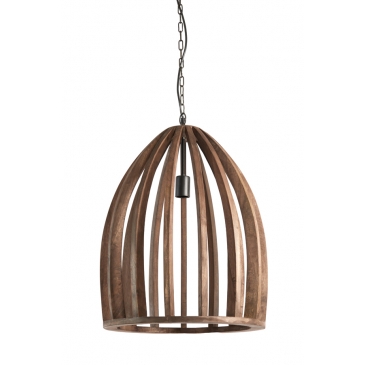 Light & Living Hanglamp Haranka Mangohout Chocolade Bruin Ø47cm