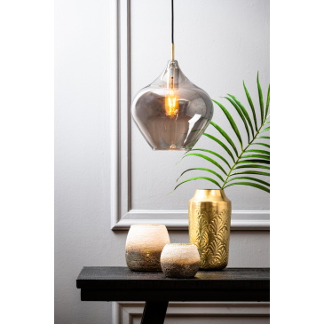 Light & Living Hanglamp Rakel Glas Smoke Ø27cm