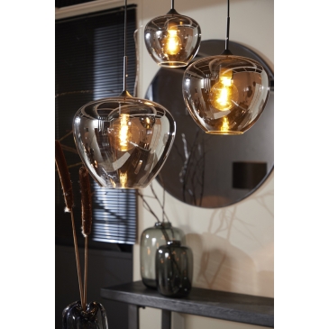 Light & Living Hanglamp Mayson Smoke Glas Ø30cm