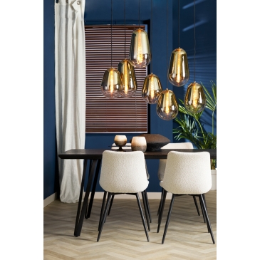 Light & Living Hanglamp Maeve 7-Lichts Glas Goud 100cm