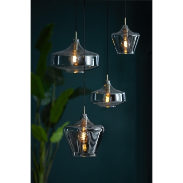 Light & Living Hanglamp Solly Smoke Glas Ø30cm