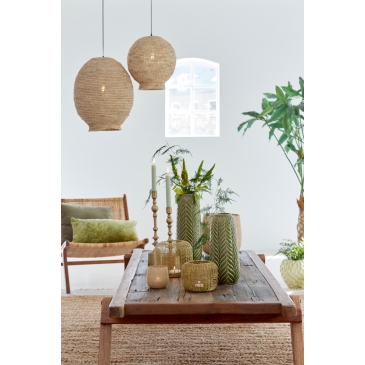 Light & Living Hanglamp Coryp Palmblad Naturel Ø45cm