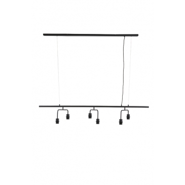 Light & Living Armatuur Edisa 6-Lichts Mat Zwart 160cm