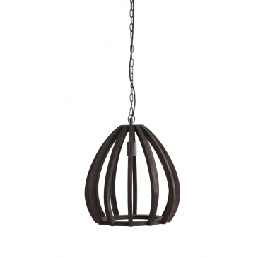 Light & Living Hanglamp Barsia Mangohout Donkerbruin Ø40cm