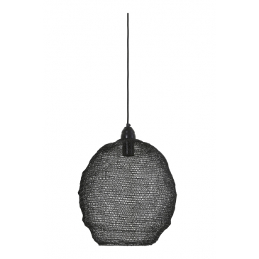 Light & Living Hanglamp Nina Gaas Glans Zwart Ø38cm