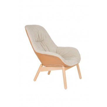 Fauteuil Duke Beige/Naturel - Giga Meubel