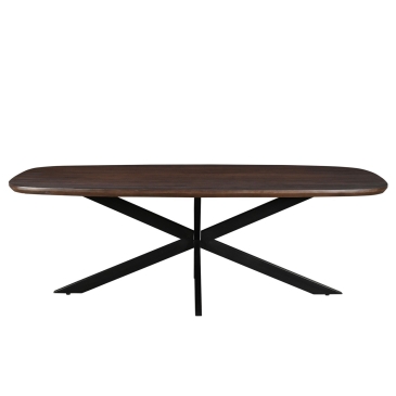 Livingfurn Eettafel Jesper Deens Ovaal Bruin 180cm Mangohout