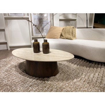 Livingfurn Salontafel Valentino Ovaal 120cm Mangohout