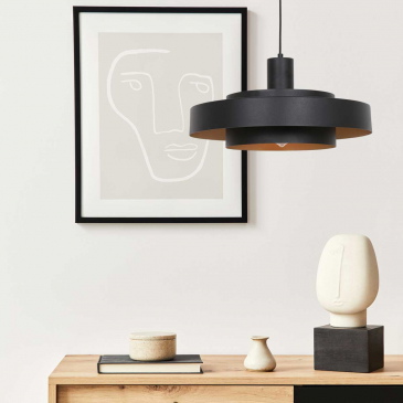 Anne Light & Home Hanglamp Flinter Zwart/Goud