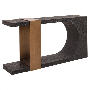 Richmond Sidetable Bazel Zwart/Goud 150cm