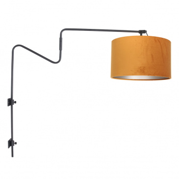 Anne Light & Home Wandlamp Linstrom met Zwenkarm Velours Goud