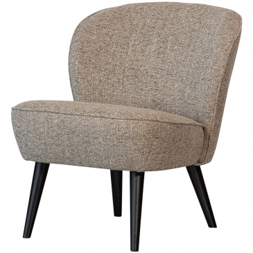 Woood Sara Fauteuil Geweven Stof Naturel Melange