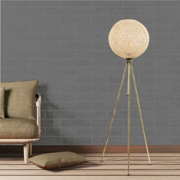 Vloerlamp Pied Jute Goud