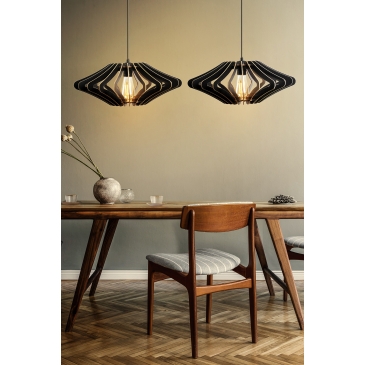 Hanglamp Sahip Disk Zwart Set van 2