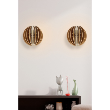 Wandlamp Sahip Walnoot